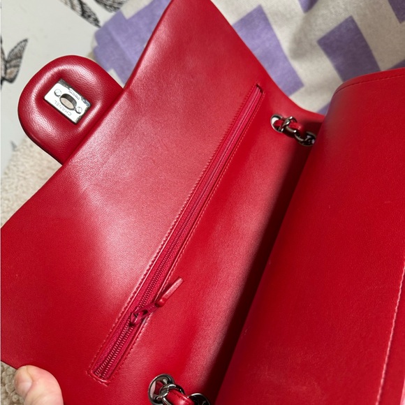 CHANEL LAMBSKIN DOUBLE FLAP JUMBO BAG EXCELLENT CONDITION - Picture 10 of 16